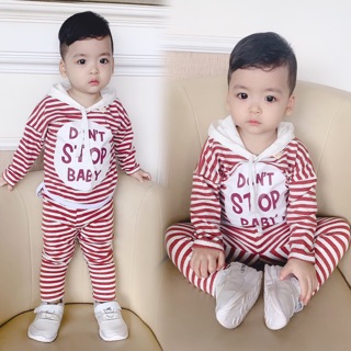Bộ kẻ mũ cho bé 8-20kg