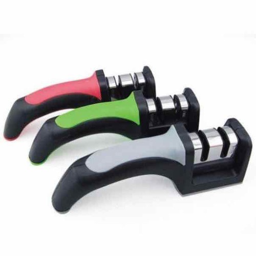 Dụng Cụ Mài Dao Kéo 3 Cấp Độ ( 3 Khe) Có Tay Cầm Tiện Lợi Mài Dao Nhanh Bén