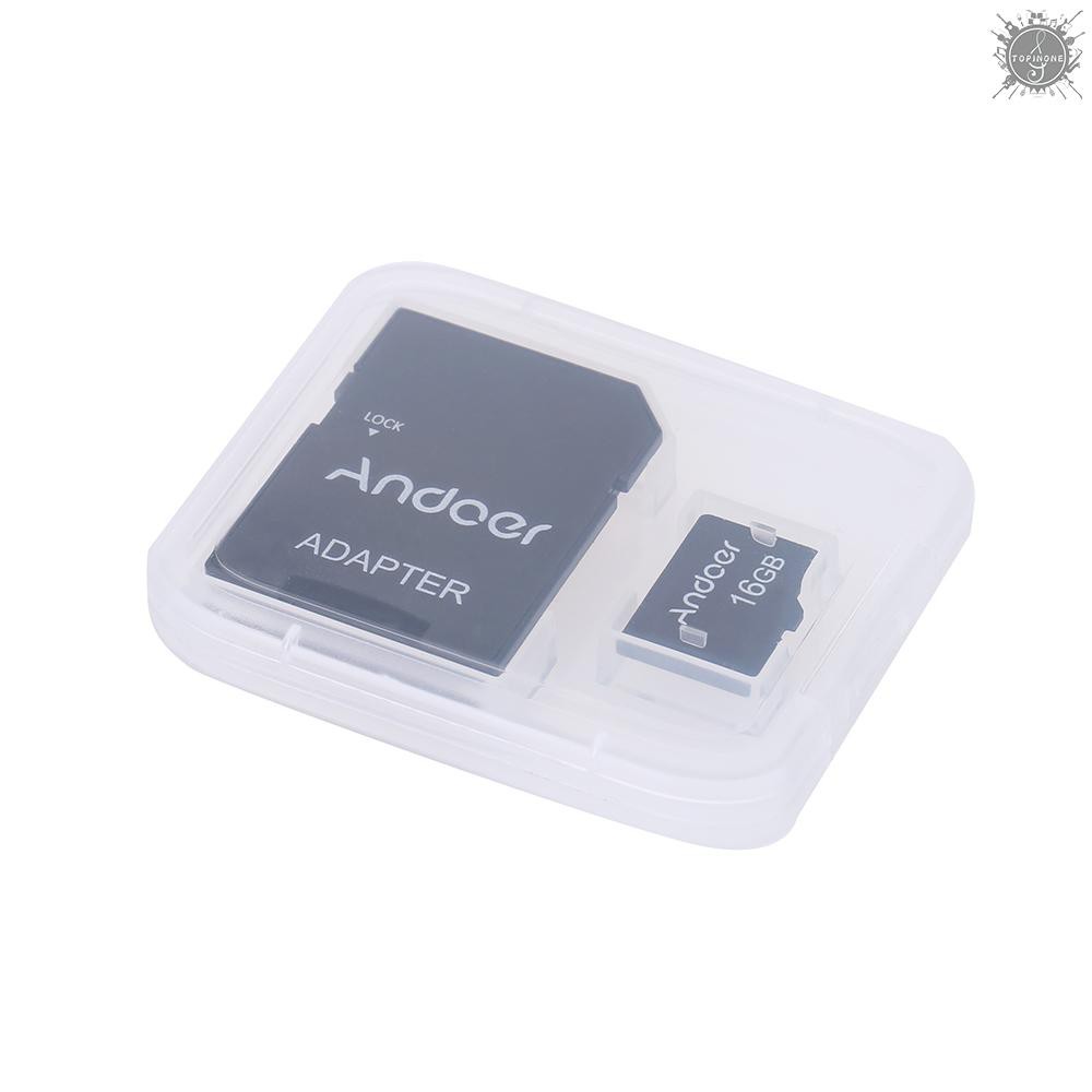 Thẻ nhớ Andoer 16GB TF + Bộ chuyển đổi thẻ TF cho Camera/điện thoại/pc/máy nghe nhạc