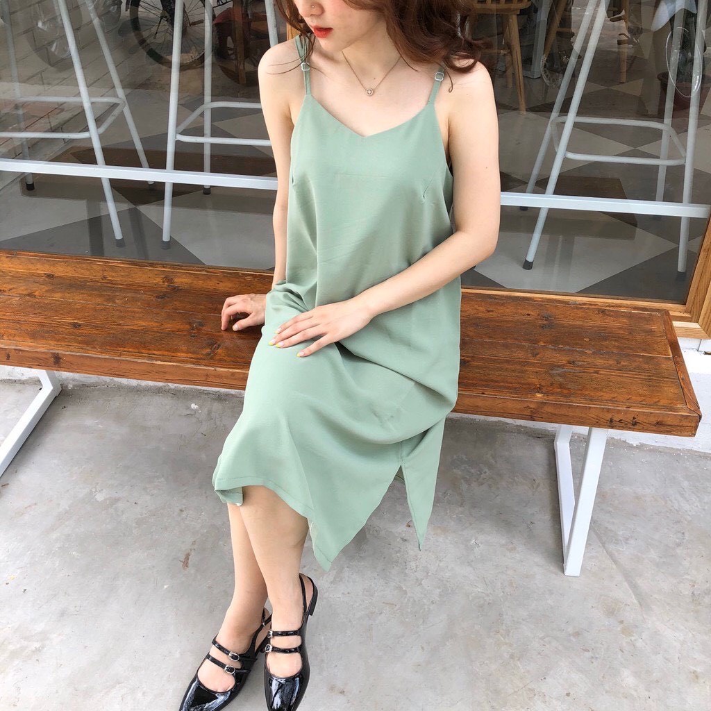 Váy bigsize 2 dây Bigclothes thiết kế dáng suông chất lụa cao cấp mềm mịn thoáng mát xuất dư vnxk | BigBuy360 - bigbuy360.vn