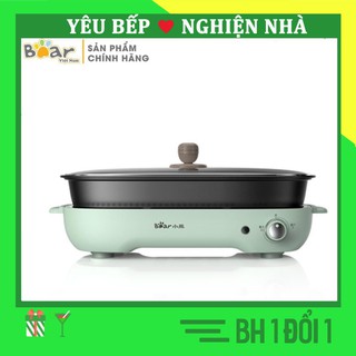 (Sẵn) Nồi lẩu nướng điện 3in1 kèm khay nướng bánh Bear DHG-C40D5 chính hãng BH 1 năm