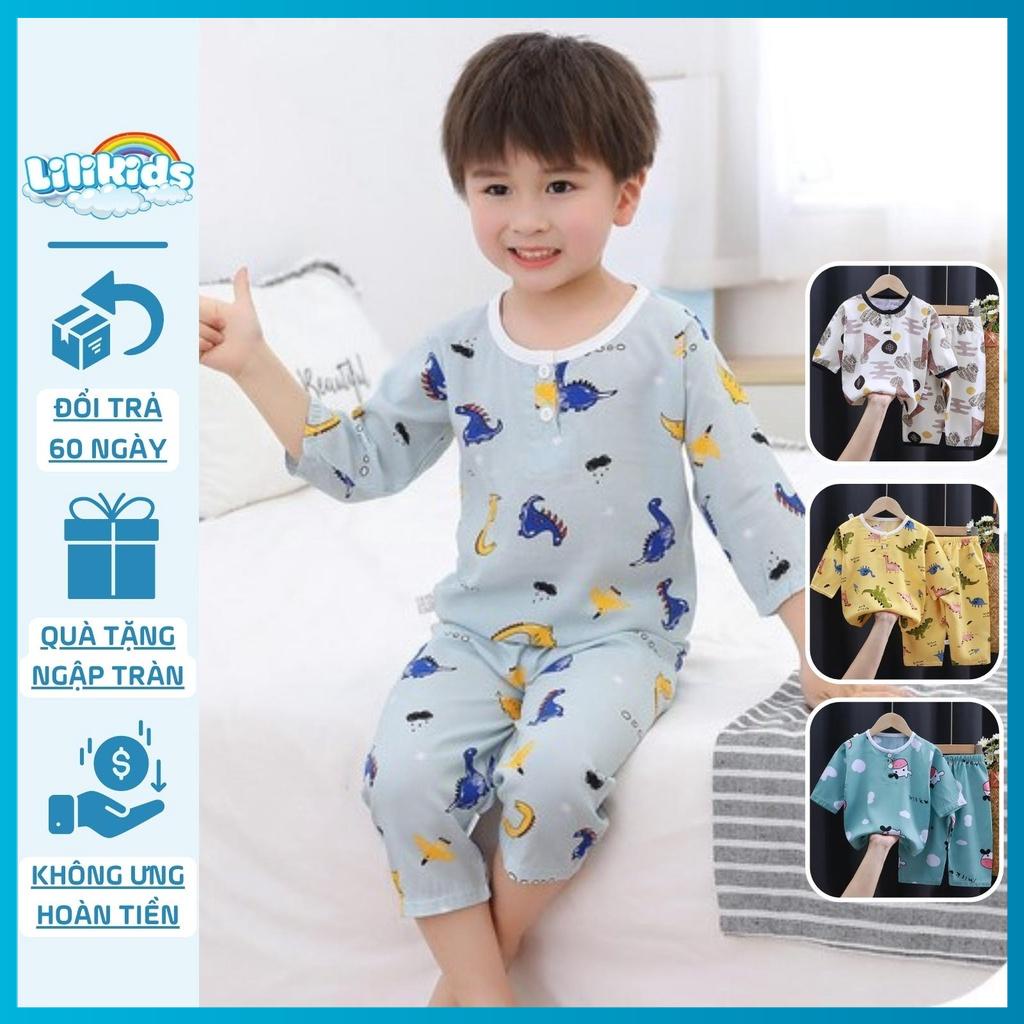 Bộ quần áo dài tay, bộ thu đông họa tiết đáng yêu cho bé trai, bé gái từ 10-32 Kg. Bộ ngủ pijama