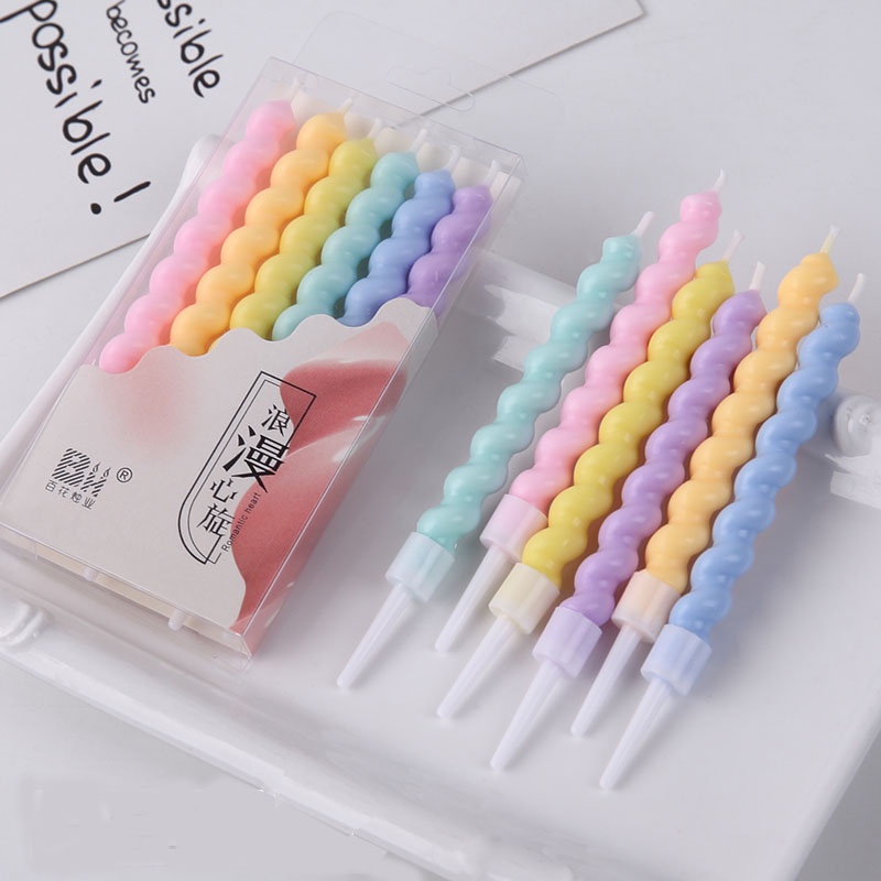 Nến xoắn hồ lô màu pastel