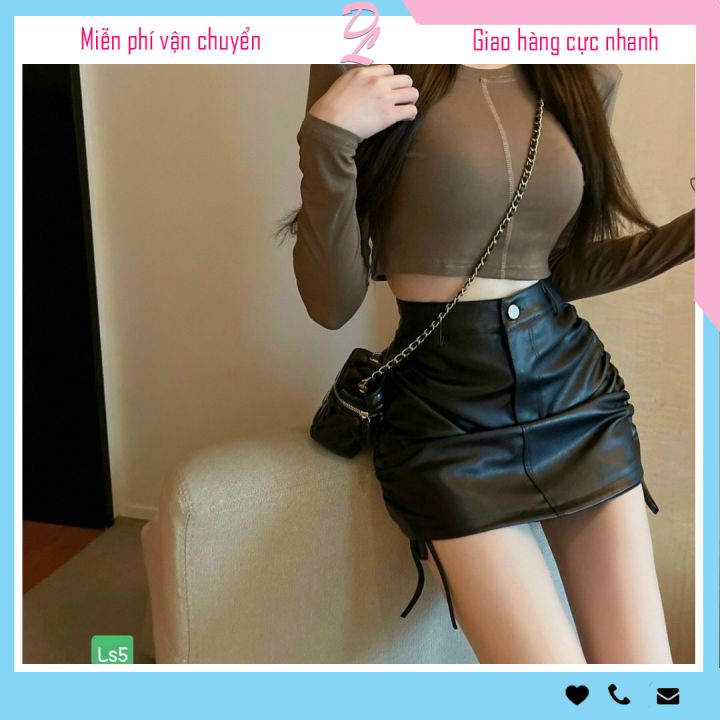 Chân Váy Da Dây Rút 2 Bên Siêu Xinh 🔥Hàng Qc Loại 1 Freeship Chân Váy Ngắn Da Bóng Cao Cấp Thời Trang Thu Đông Siêu Hót | BigBuy360 - bigbuy360.vn