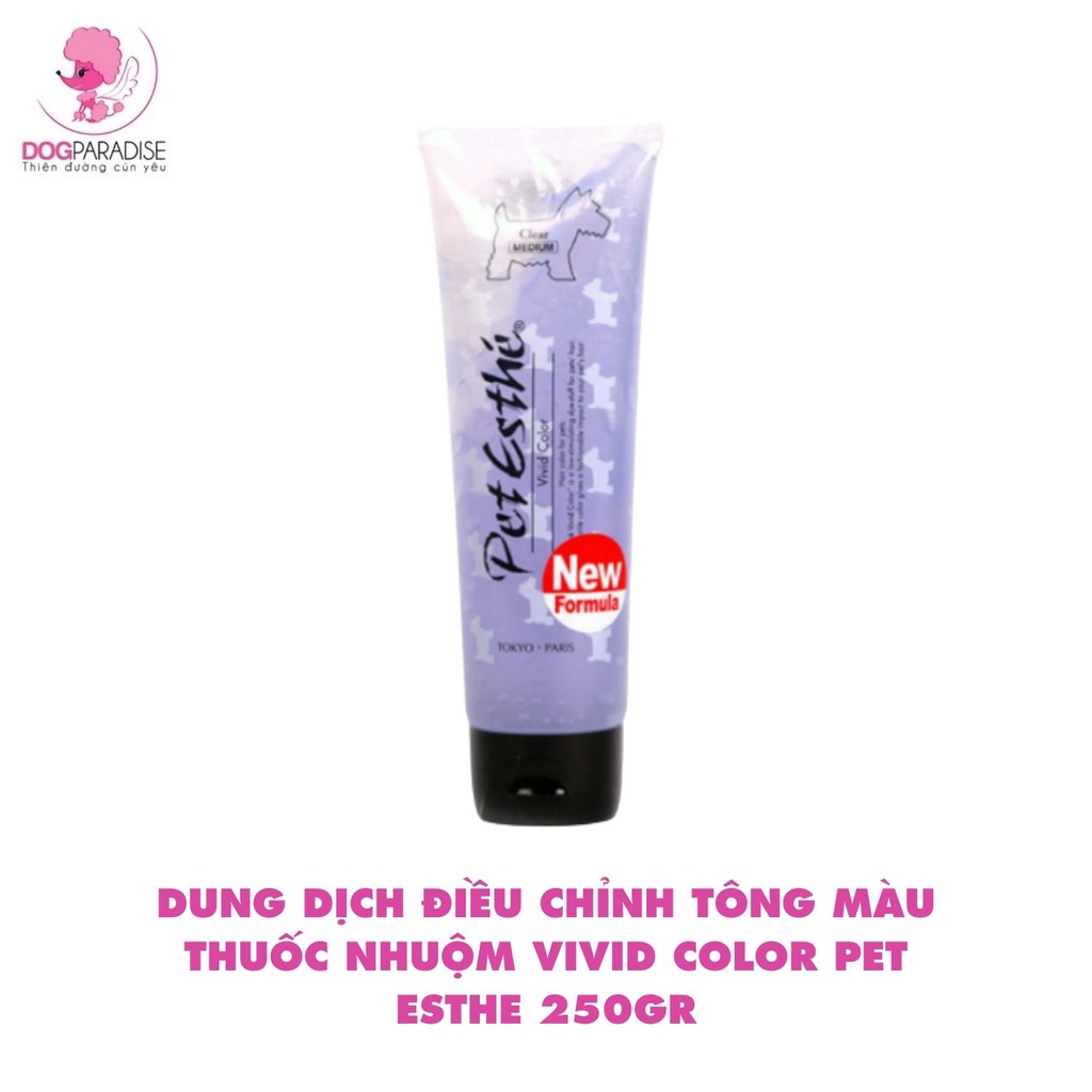 Dung dịch pha điều chỉnh tông màu thuốc nhuộm Vivid Color Pet Esthe an toàn cho thú cưng 250gr - Dog Paradise