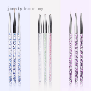 Set 3 cọ vẽ trang trí móng tay 3D nghệ thuật
