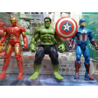 Đồ chơi siêu nhân anh hùng avenger bảo vệ trái đất hàng cao cấp có khớp, có đèn trước ngực KV984