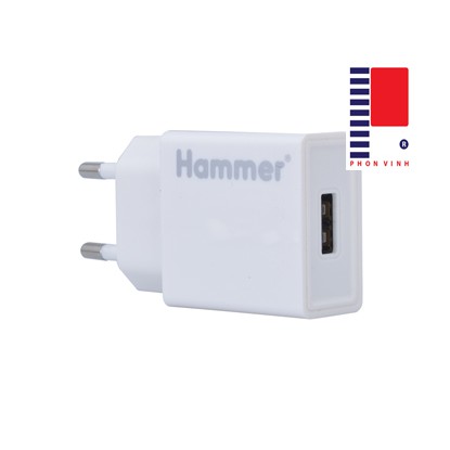 V8-Bộ Sạc Hammer Dòng Điện 1.8A Chuôi Micro USB - HÀNG CHÍNH HÃNG BẢO HÀNH 12 THÁNG