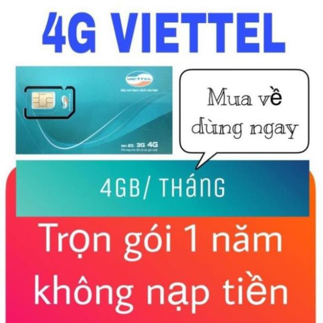 HN1210  shopcaugiay Sim Dcom 4G Viettel D500 Trọn Gói 1 Năm Dùng Mạng Miễn Phí