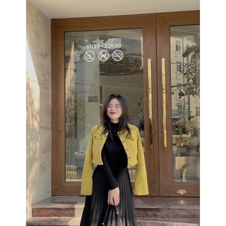 Áo khoác dạ tweed xuất