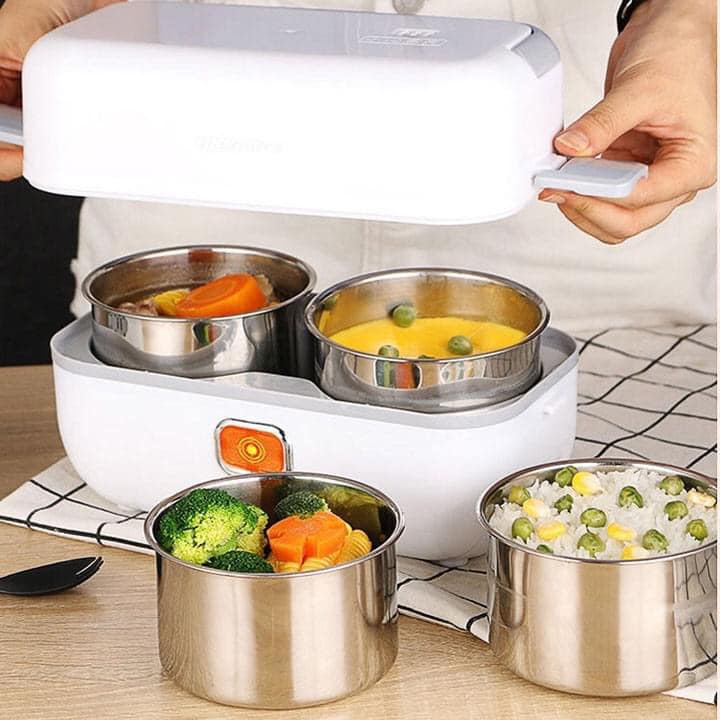 HỘP CƠM GIỮ NHIỆT VĂN PHÒNG COOKING BUCOOK 2 TẦNG 4 NGĂN CAO CẤP HÀNG CÓ SẴN