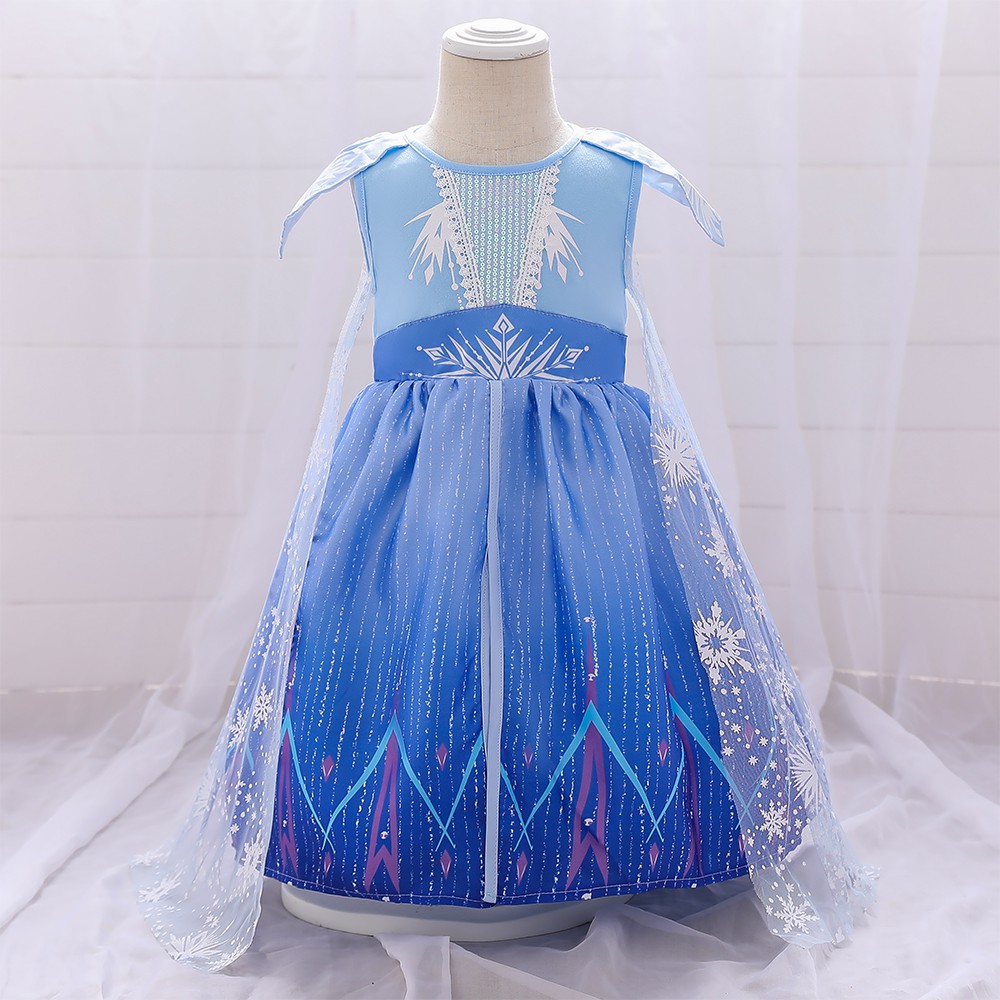 Váy Nữ Hoàng Băng Giá Baby Elsa Cho Bé Gái - XMZ129