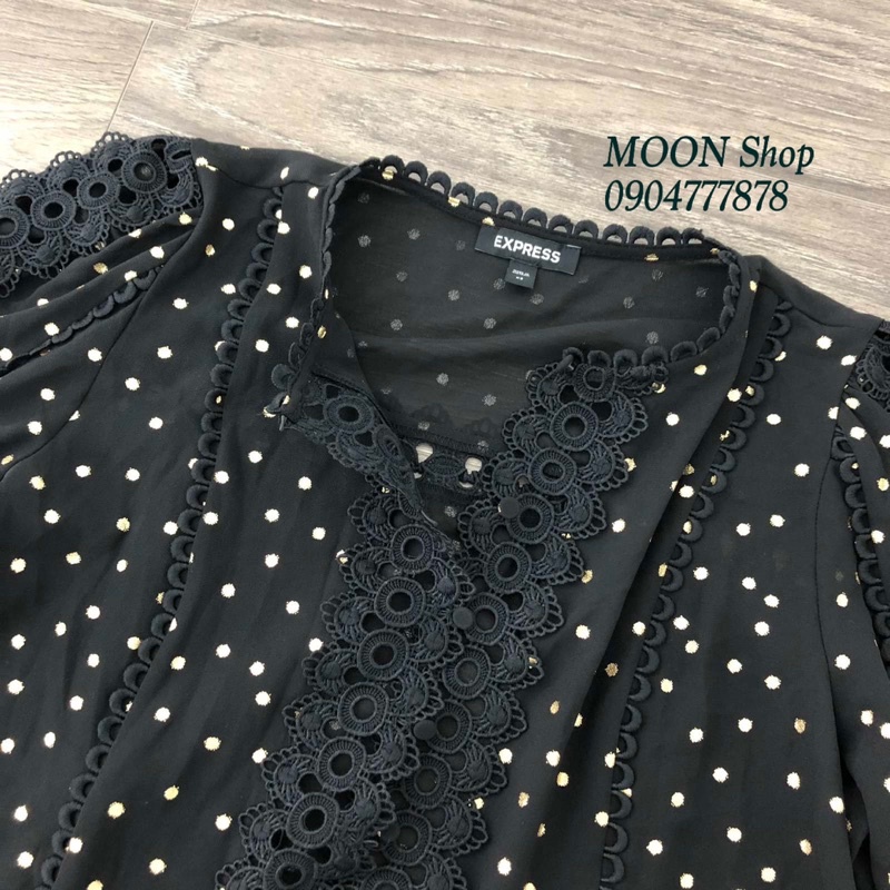 SH111021-Áo voan chấm bi xuất