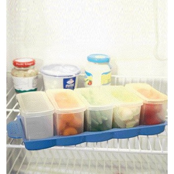 Bộ 5 hộp đựng đồ ăn dặm, thực phẩm, trữ đông thức ăn cho bé và gia đình