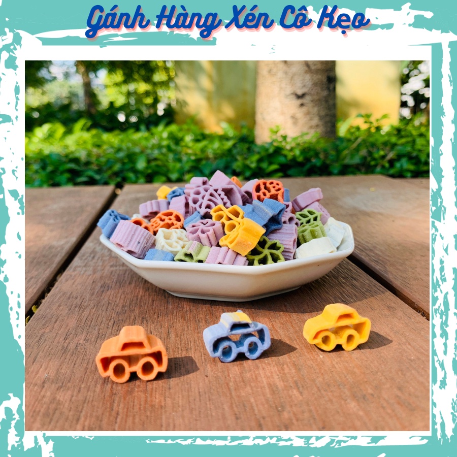 Nui rau củ ăn dặm,nhiều hình dáng, mầu sắc kích thích đa giác quan cho bé bé ăn ngon miệng, Gáng hàng xén Cô Kẹo