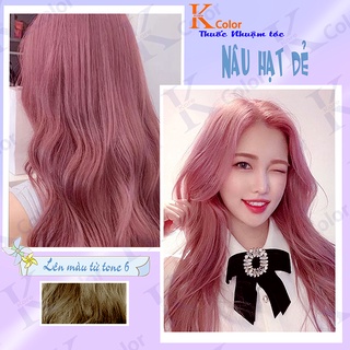 Thuốc nhuộm tóc màu Nâu Hồng Đào sử dụng tại nhà nhiều thảo dược giá rẻ Kcolor