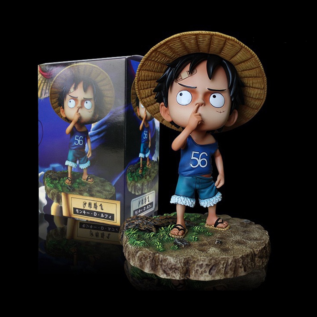 NTP Figure Model Anime One Piece Childhood Luffy Action Cartoon PVC Simulation Miniature Model Toy for Children