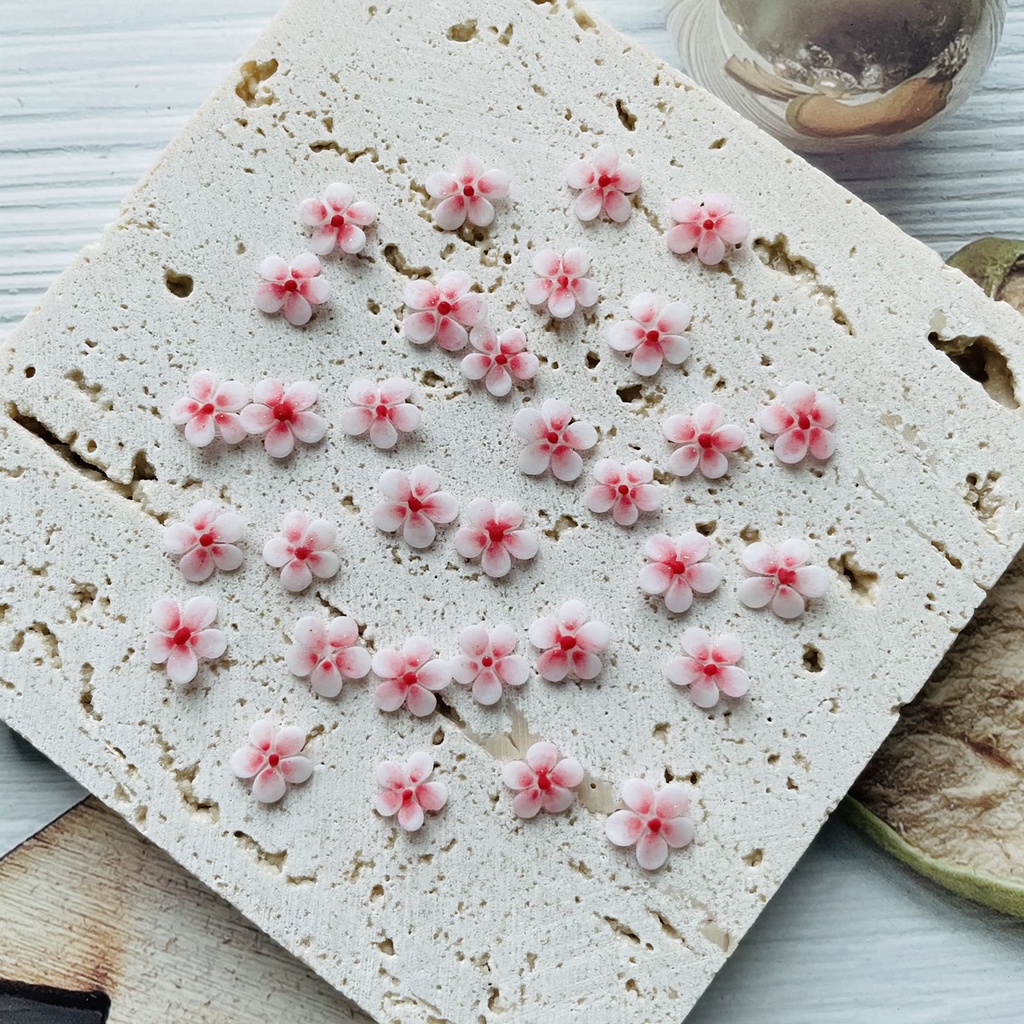 Hoa bột nail gắn móng tay Hoa mai 1 tầng  ( set 2 bông/ 10 bông ) THIÊN DI NAIL