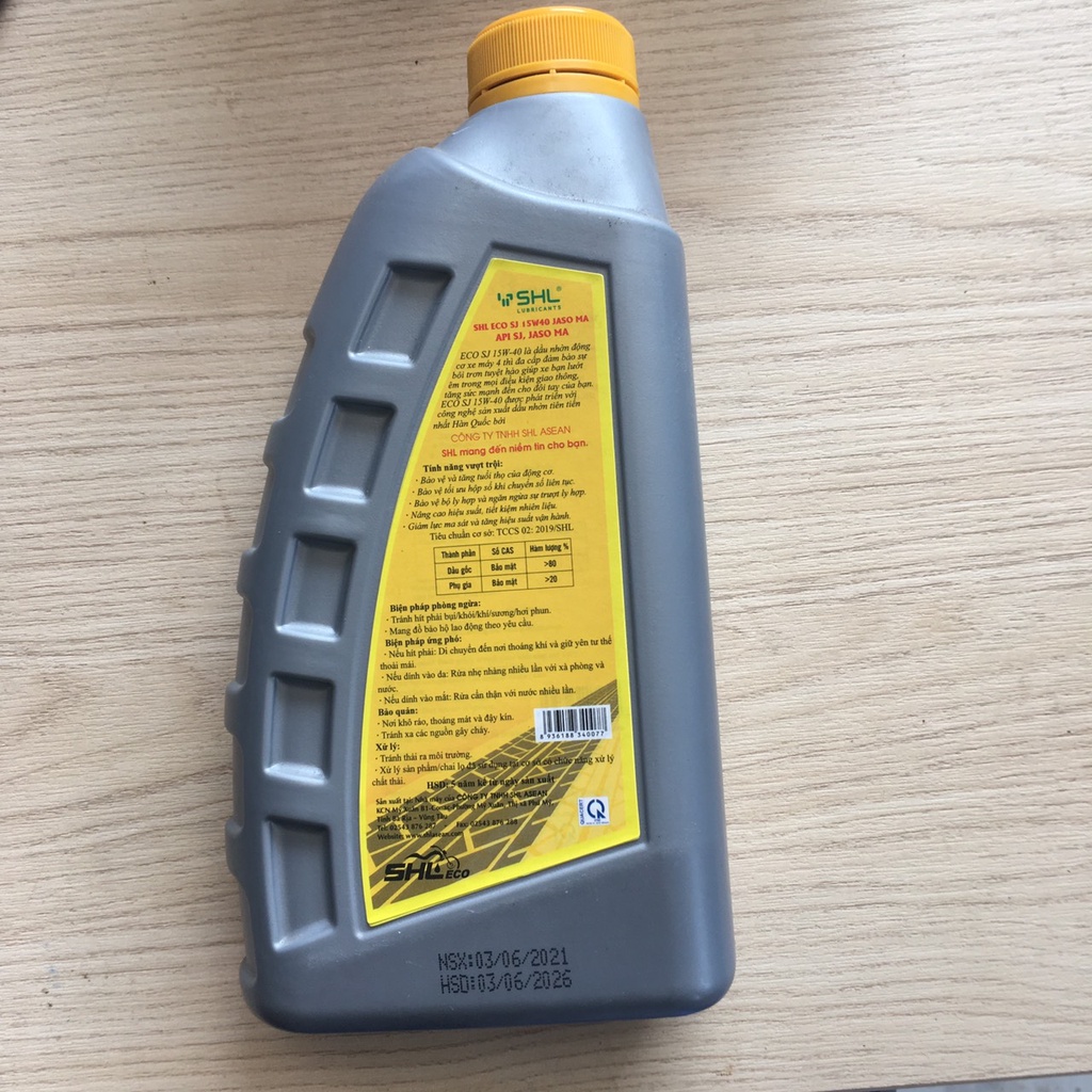 DẦU MÁY NÉN KHÍ PISTON SHL ECO SJ 15W-40 0.8 LÍT
