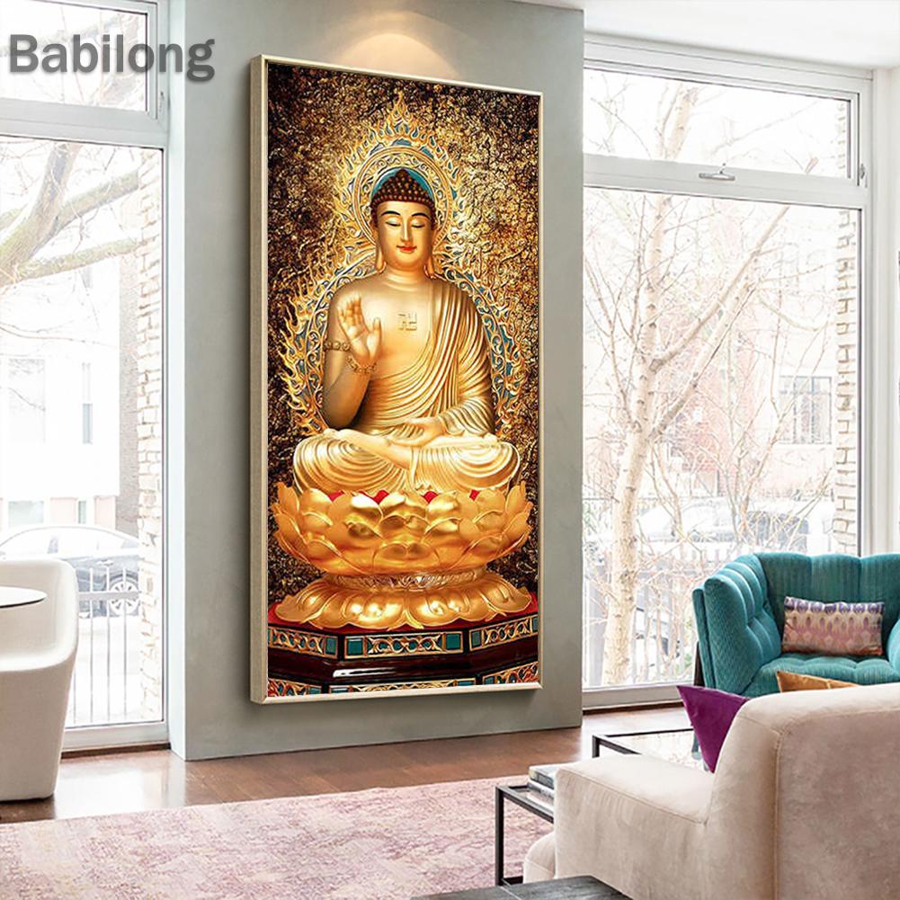 Tranh đính đá kim cương toàn bộ 5D DIY hình Phật