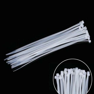 100 cái dây lạt nhựa, dây rút nhựa trắng ngà cỡ 5x300mm