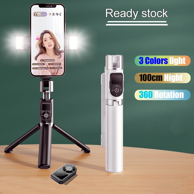 Gậy Tự Sướng Bluetooth Không Dây Xoay 360 Độ 1M 3 Chế Độ Có Thể Tháo Rời