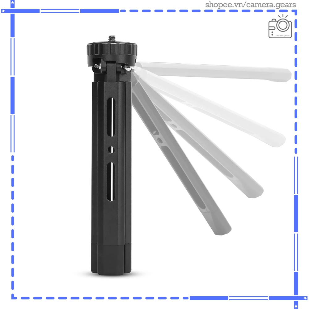 Tripod khóa xoay Andoer AT-04, đế 3 chân chắc chắn cho máy ảnh, máy quay phim, gimbal, điện thoại| Chất liệu hợp kim