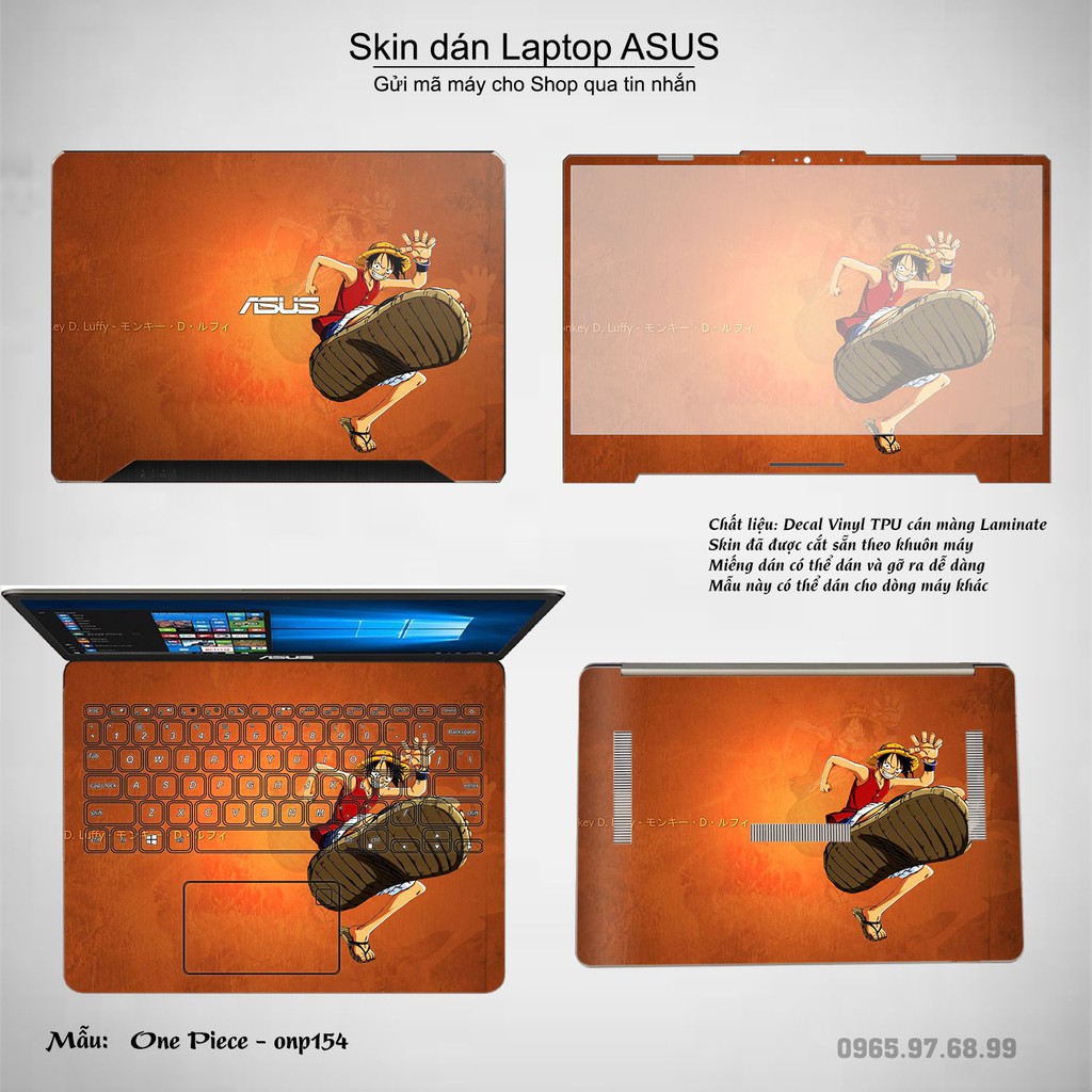 Skin dán Laptop Asus in hình One Piece _nhiều mẫu 19 (inbox mã máy cho Shop)