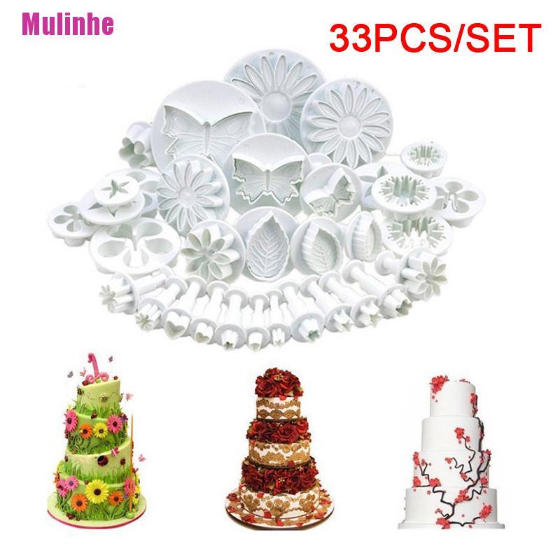 Bộ 33 Khuôn Nhấn Tạo Hình Bánh Quy DIY