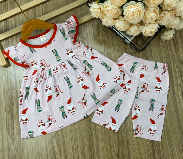 Bộ lửng bé gái cotton size đại