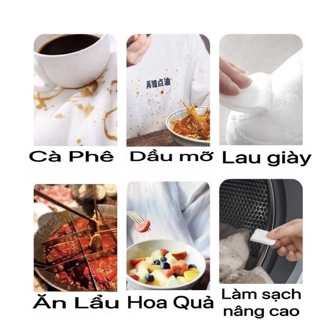 Khăn ướt lau tẩy nhanh sạch tức thì vết bẩn quần áo
