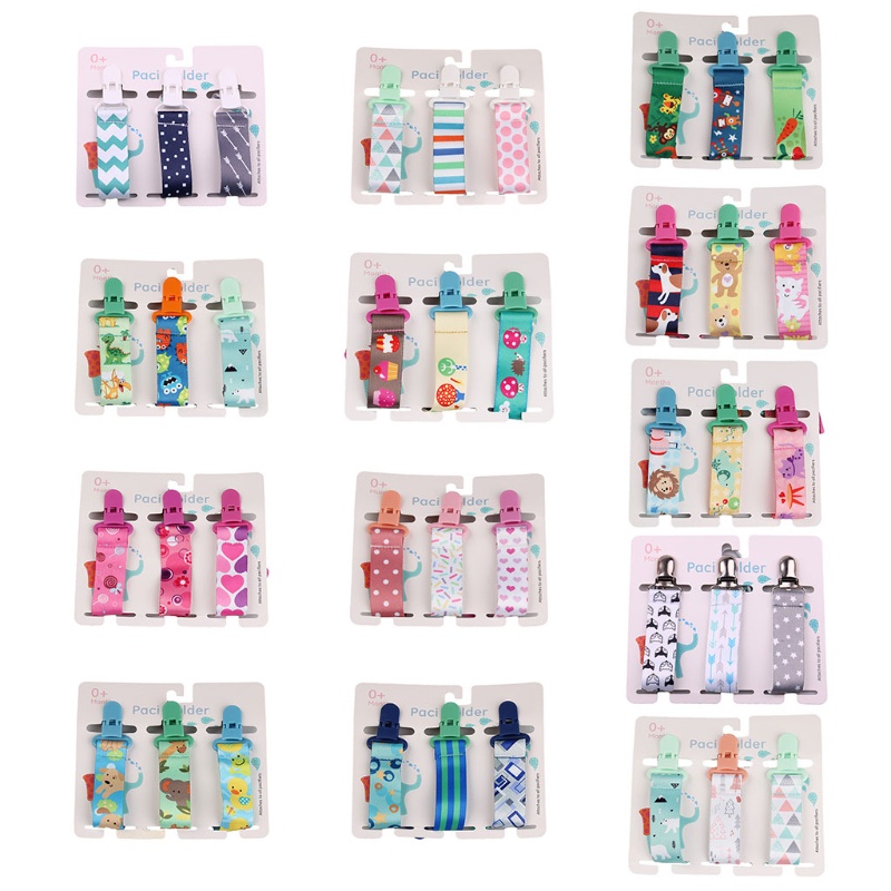 Set 3 Dây Đeo Núm Ti Giả Cho Bé Sơ Sinh Giá Đỡ