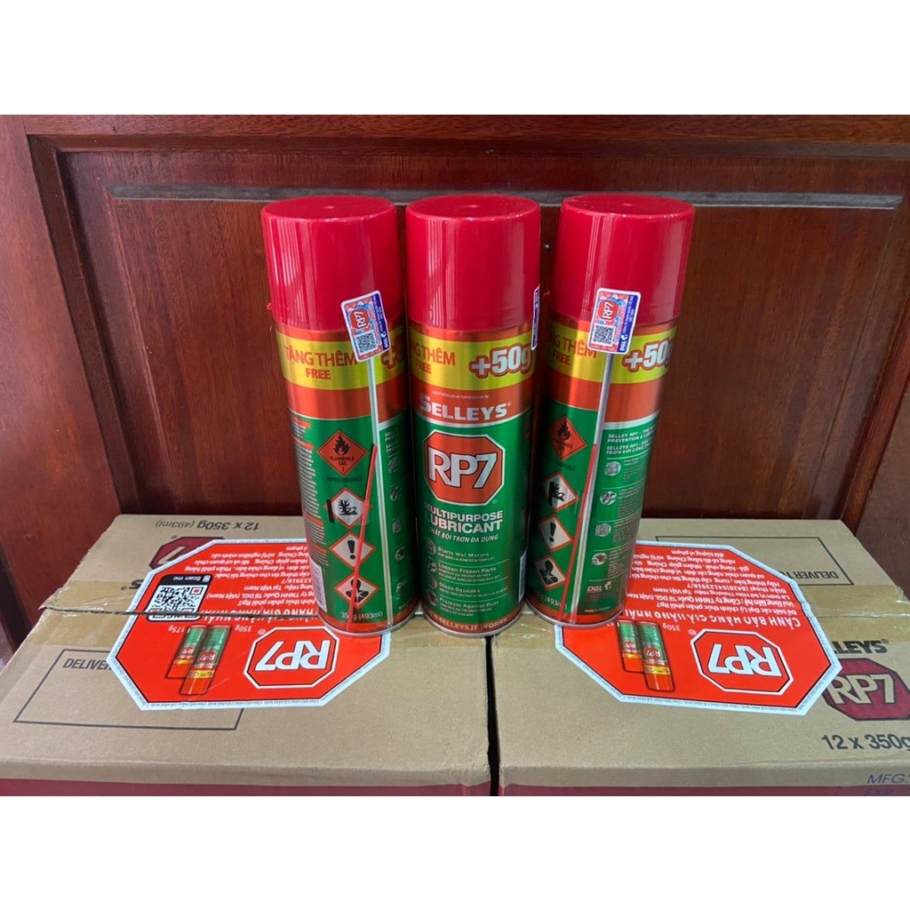 (RẺ VÔ ĐỊCH) RP7 SELLEYS, 350g Xịt Bôi Trơn Và Bảo Vệ Thiết Bị Chống Rỉ Sét. ( 1 THÙNG 12 CHAI)