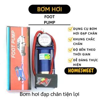 Bơm hơi piton - dụng cụ bơm hơi đạp chân foot pump, giúp bạn bơm xe máy, xe đạp, bóng 3089