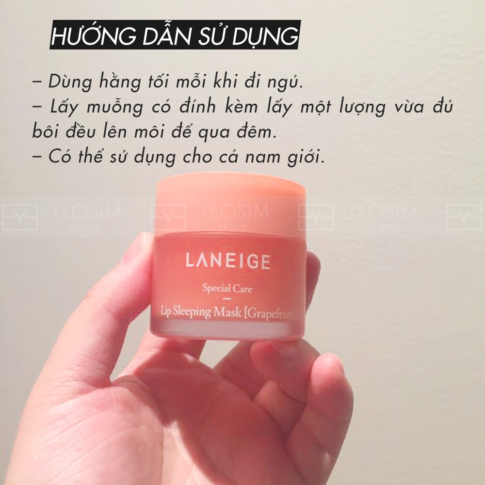 Mặt Nạ Ngủ Môi Laneige 20g Lip Sleeping Mask [Graperfruit]