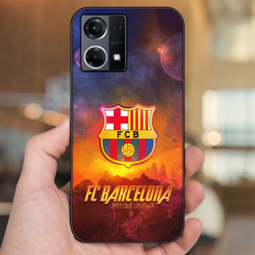 Ốp lưng Oppo Reno 8 4G viền đen in hình Barcelona Barca
