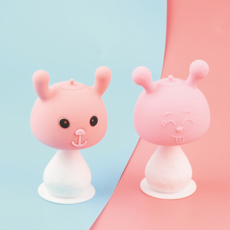 Đồ Chơi Gặm Nướu Bằng Hạt Silicon Không BPA Hình Thỏ Hoạt Hình Giúp Giảm Đau Cho Bé Sơ Sinh Mọc Răng