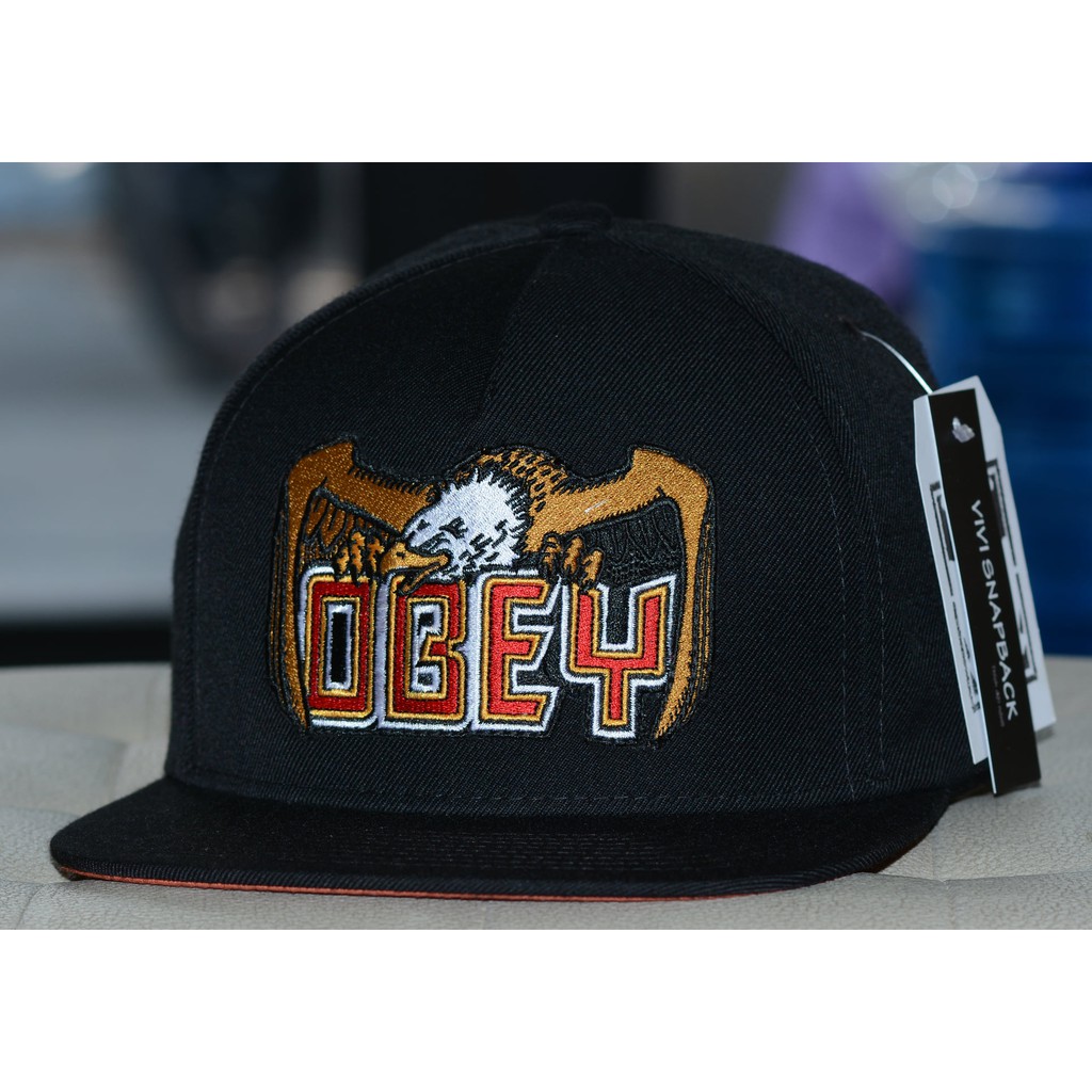 Nón snapback Obey 5 Panel,mũ snapback thời trang,snapback đen 5 Panel