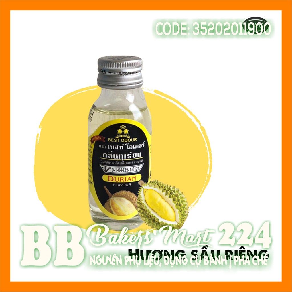 Hương mùi SẦU RIÊNG DURIAN Best Odour Thái Lan - Chai 30ml