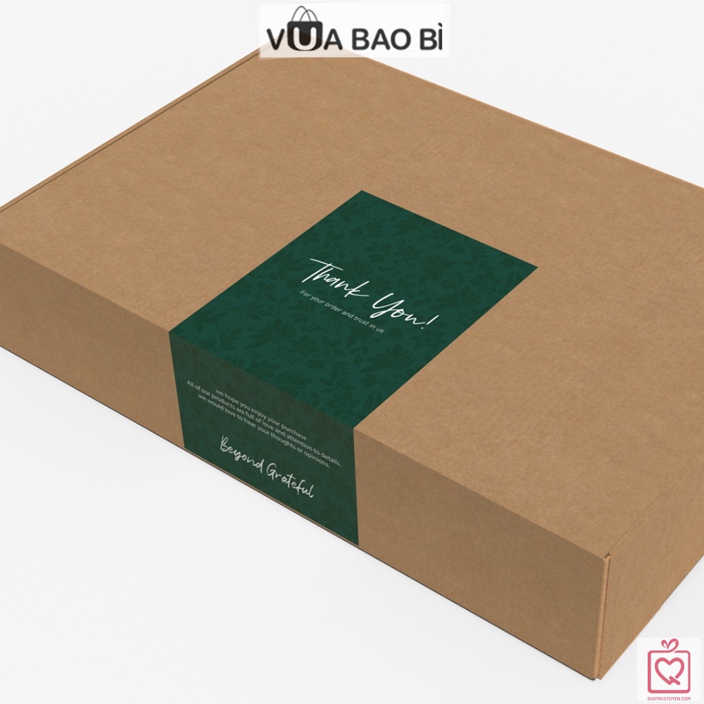 Set 50 tem Thank You decal niêm phong hộp quà TE01-Vua Bao Bì, sticker cám ơn dán hộp đóng hàng màu đẹp