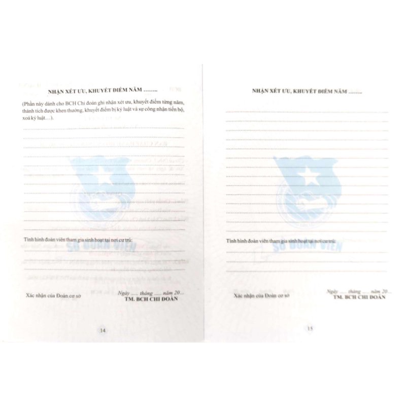 Sổ Đoàn Viên, màu hồng, , GIÁ BÌA 10.000đ, mẫu mới 2023