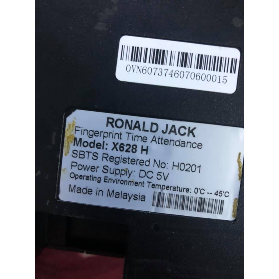 máy chấm công vân tay Ronald Jack X628H