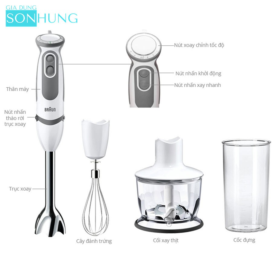 MÁY XAY CẦM TAY BRAUN MQ5235 -NHẬP KHẨU CHÍNH HÃNG