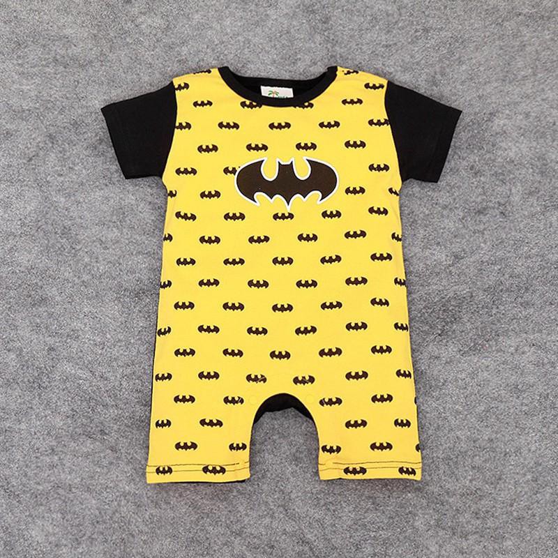 Bộ áo liền quần ngắn tay in hoạt hình cho bé