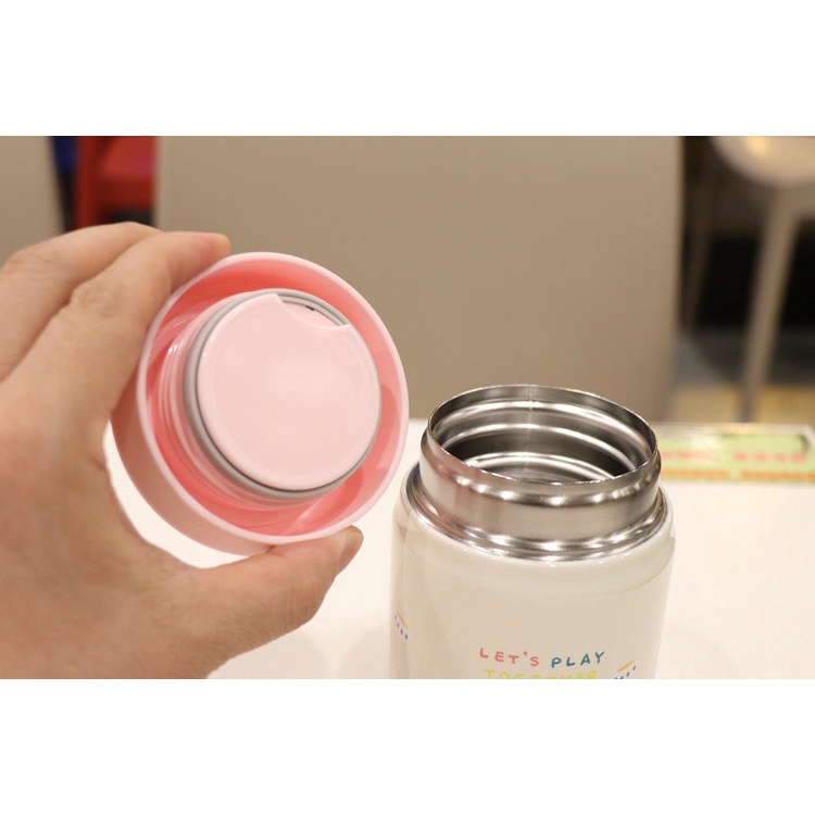 Bình ủ cháo giữ nhiệt cho bé ca giữ ấm thức ăn Hàn Quốc Let’s Play 320ML 2x Mart