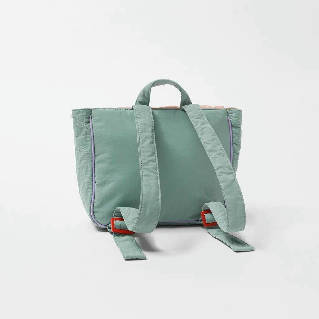 BALO ZA.R4 KID NGANG MẪU MỚI - BALO MICKEY XANH HỒNG BONG BÓNG