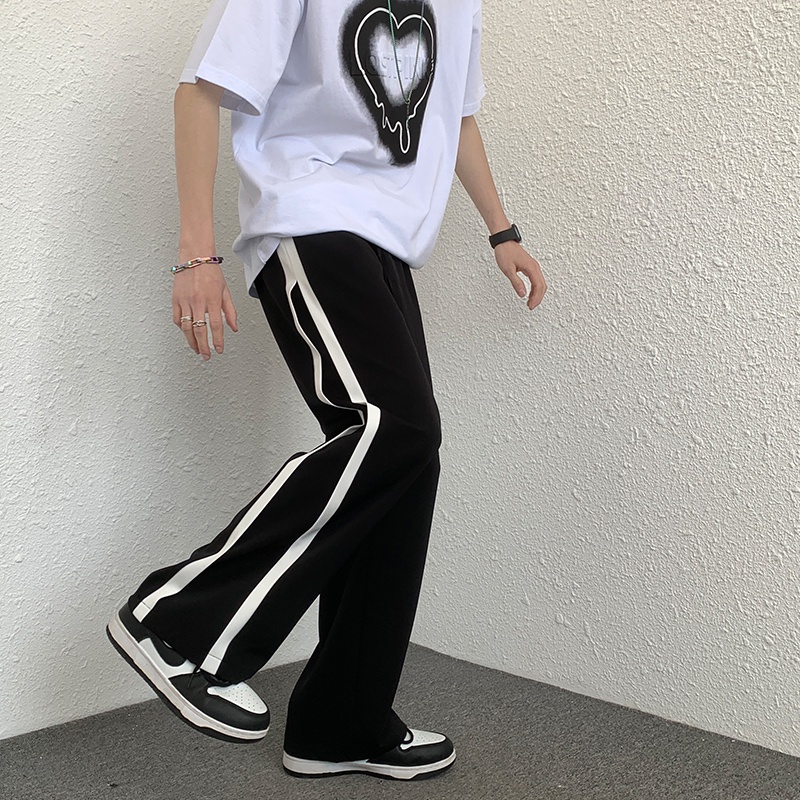 NRVP Quần Thể Thao Nữ Ống Rộng Phong Cách Thời Trang Đường Phố Hàn Quốc Mới