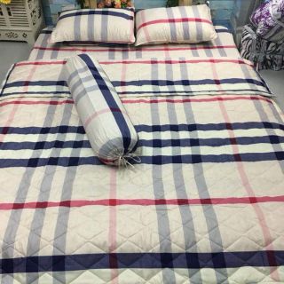 Drap cotton poly full nguyên bộ 5 món 250k