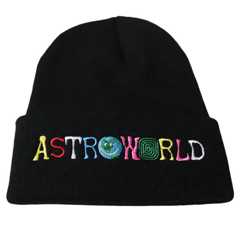 Nón len trùm đầu thêu chữ Astroworld WISH YOU WERE HERE thời trang unisex