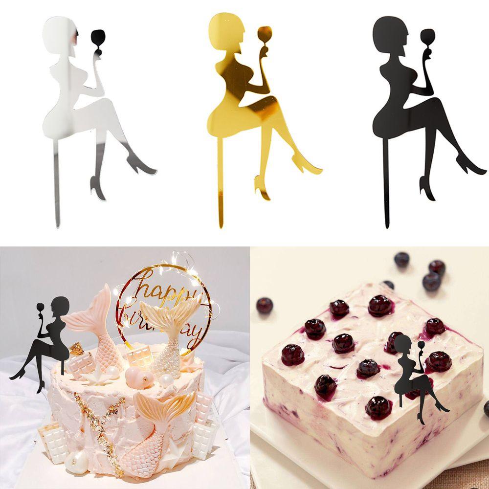 YNATURAL Topper Trang Trí Bánh Kem Hình Cô Gái